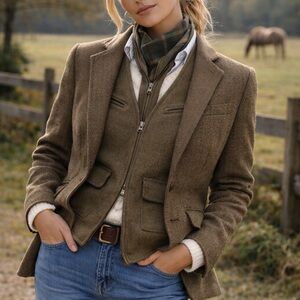 Vintage Lizsport Wool Field Vest Womens 10 Wilderness Bound Outdoor Equestrian